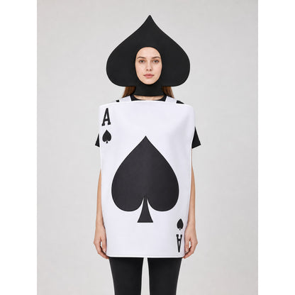 Spade-Shaped Carnival Hat for a Costume Party