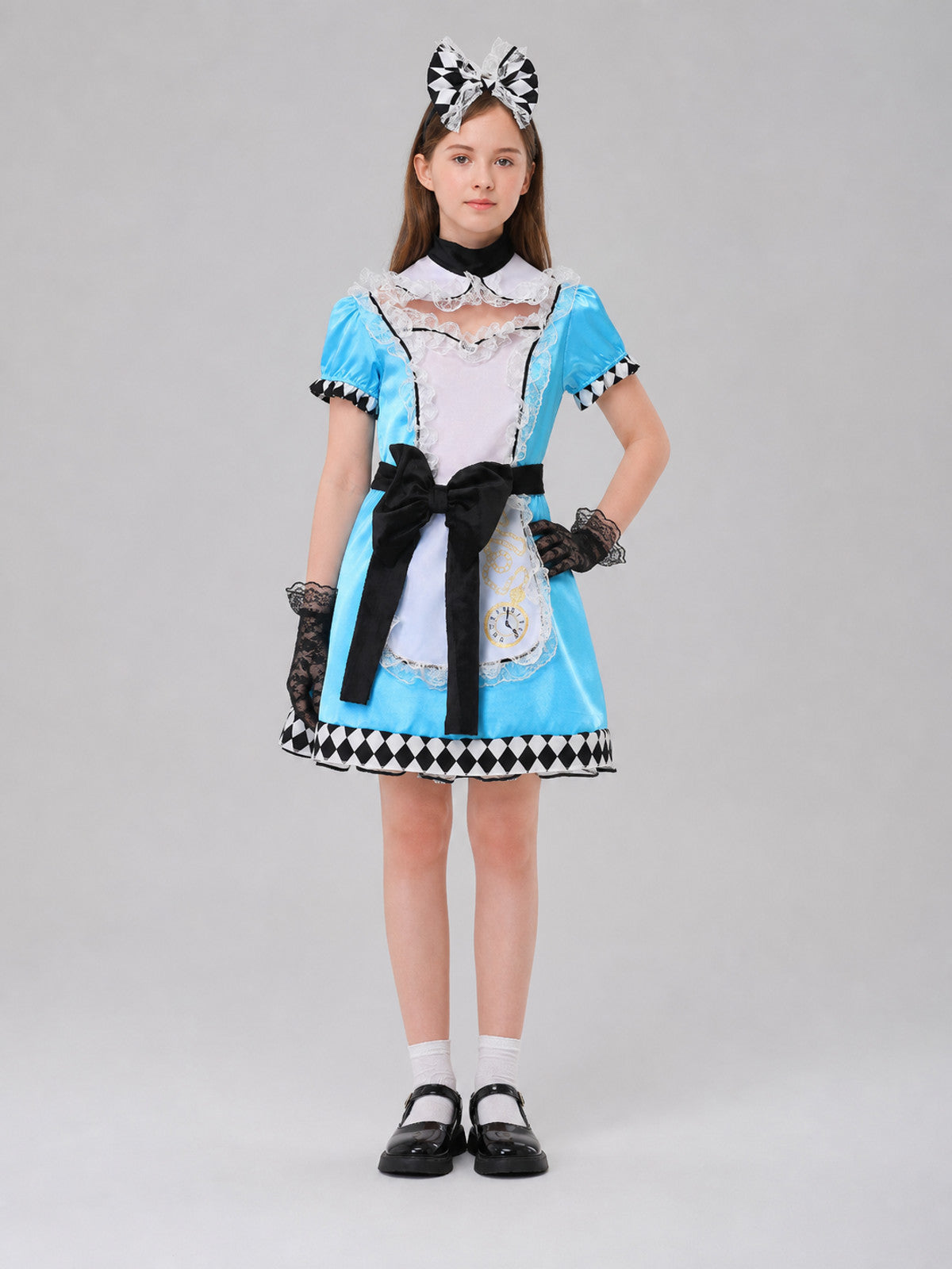 Alice in Wonderland Costume, Cosplay Dress on-model view