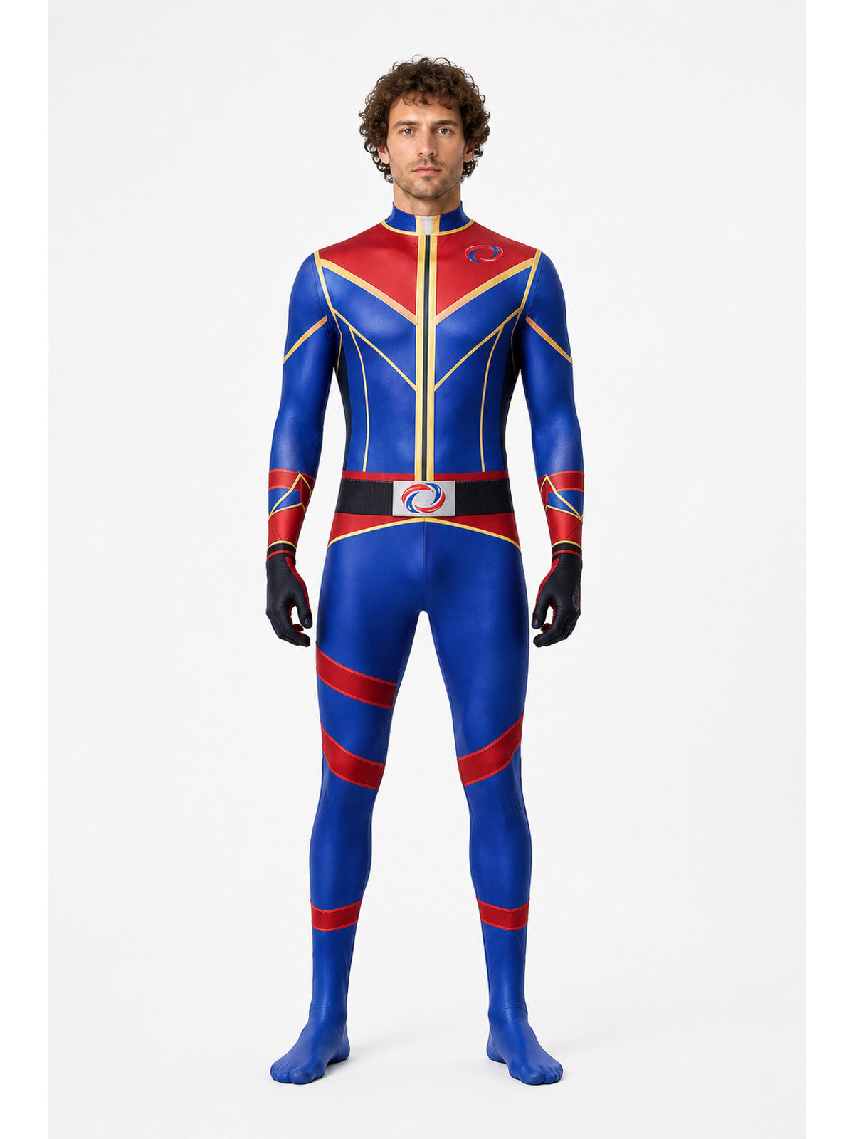 Cosplay Jumpsuit Costume with Geometric Print main product view