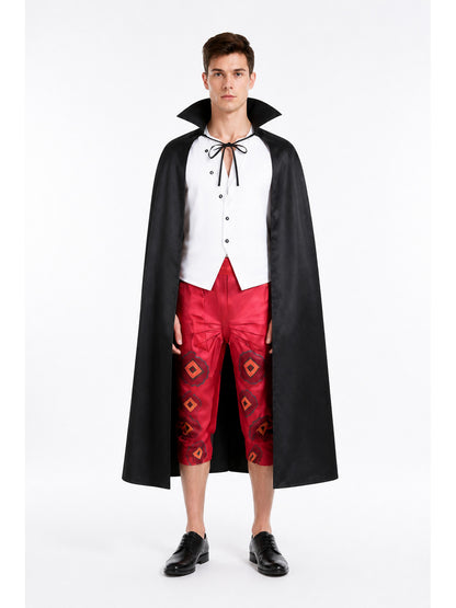 Pirate Cosplay Costume, Cape, Vest, and Pants