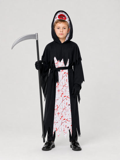 Hooded Vampire Costume for Halloween Cosplay on-model view