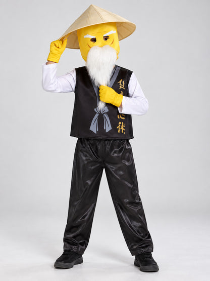 Kids' Carnival Costume with Yellow Mask and Hat