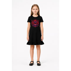 Black Short-Sleeve Ruffle Dress Poppy Playtime