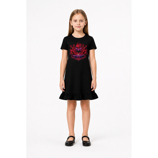 Black Short-Sleeve Ruffle Dress Poppy Playtime main product view