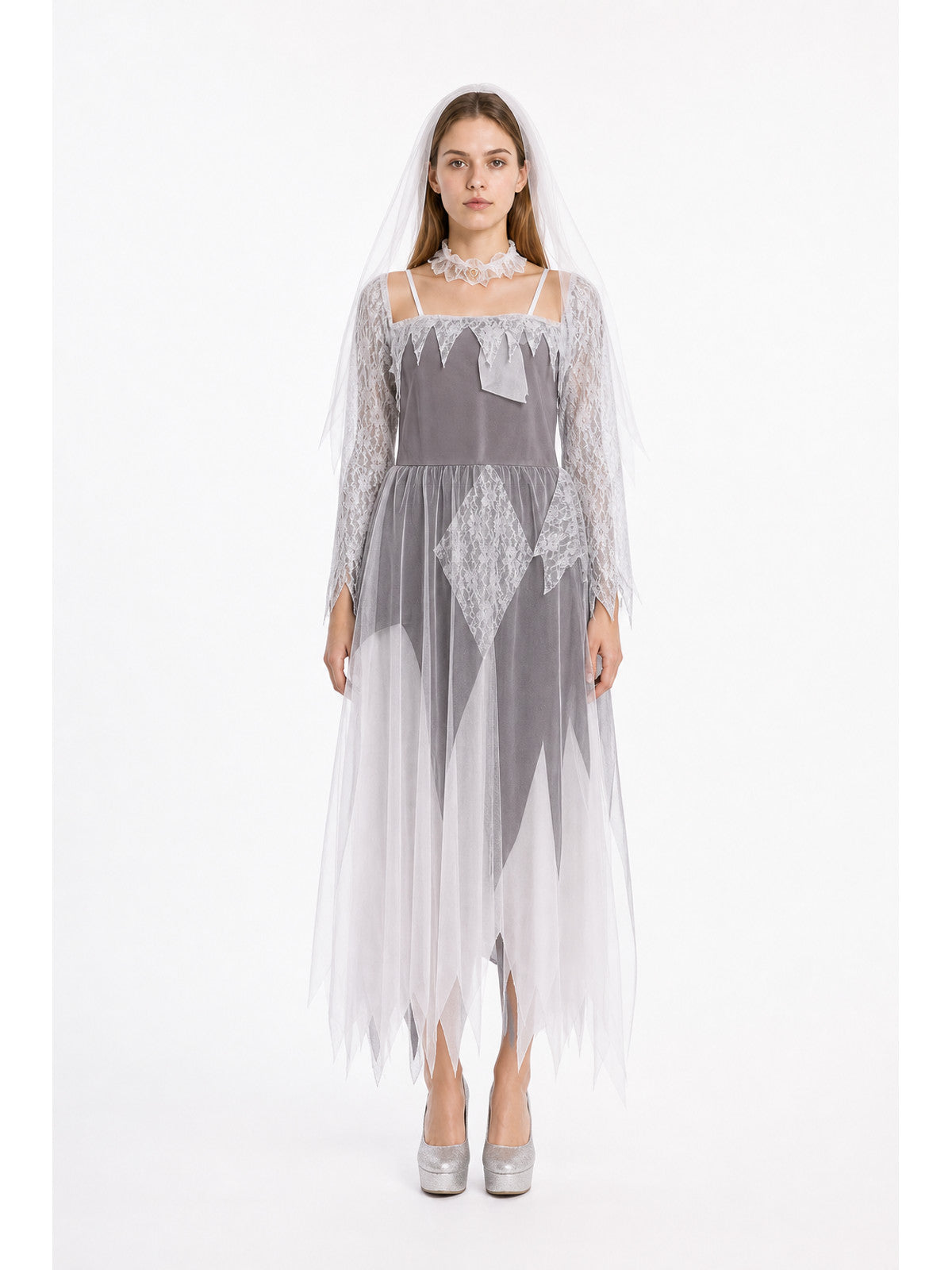 Long Gothic-Style Carnival Costume main product view