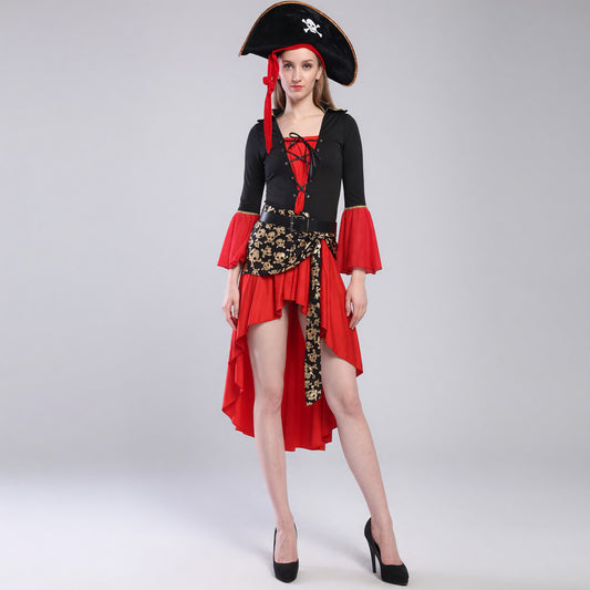Pirate Carnival Costume: Dress, Hat, and Belt