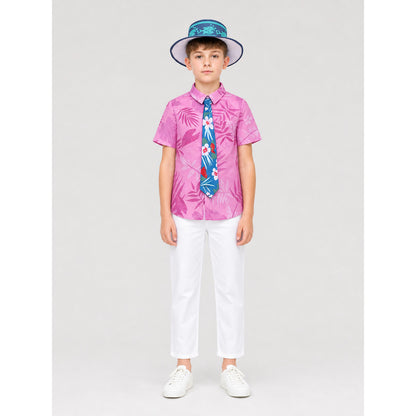 Nick Wilde Cosplay Costume, Shirt, Pants, Hat on-model view