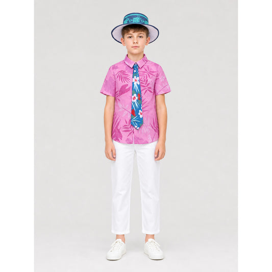Nick Wilde Cosplay Costume, Shirt, Pants, Hat on-model view