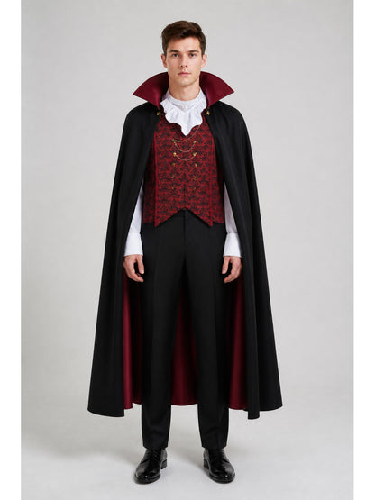 Cosplay Costume with Cape, Vest, and Pants main product view