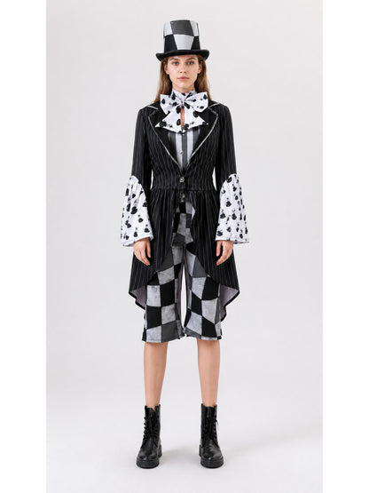 Carnival Costume with Tailcoat and Checkerboard Print main product view