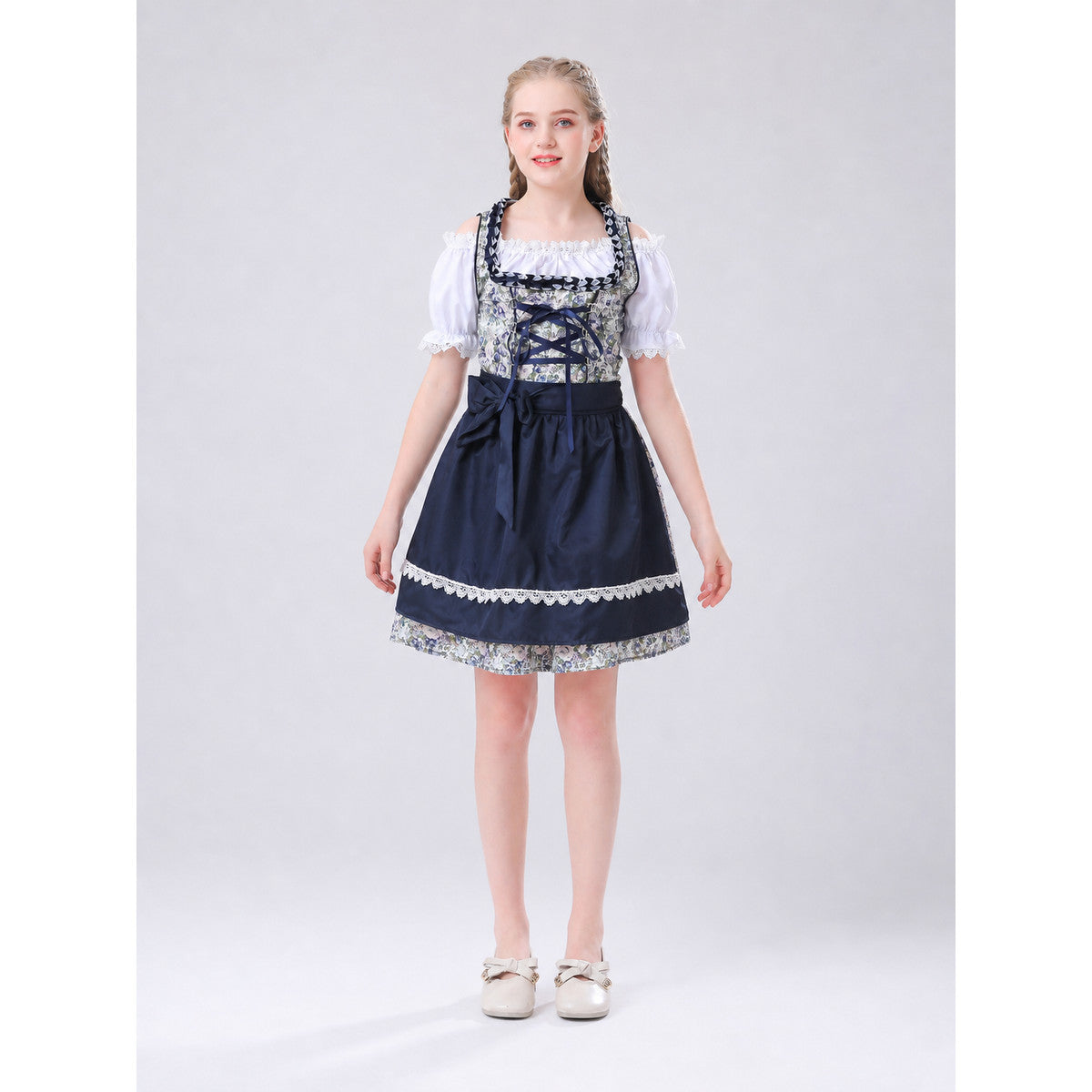 Traditional German-Style Dress with Apron