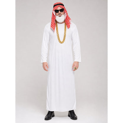 Arabian Carnival Costume with Robe and Accessories on-model view