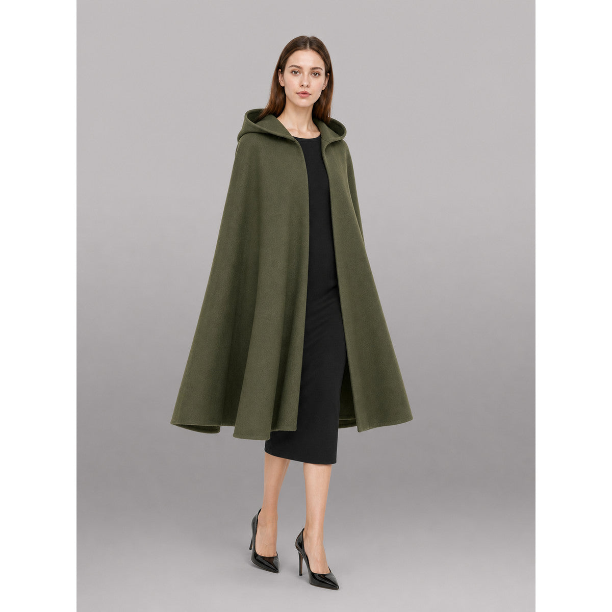 Olive Carnival Cloak with Hood