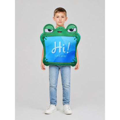 Green and Blue Frog Costume for Cosplay on-model view