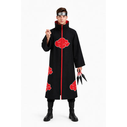 Akatsuki Costume with Red Clouds for Cosplay main product view