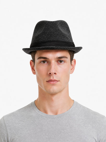 Carnival Hat with a Black Band and Short Brim front view