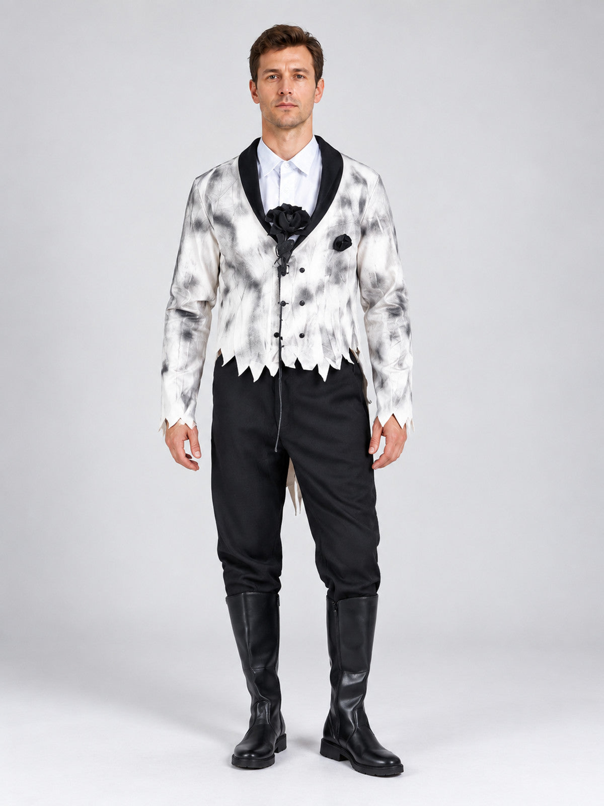 Halloween Vampire Costume: Jacket, Shirt, Pants, Brooch