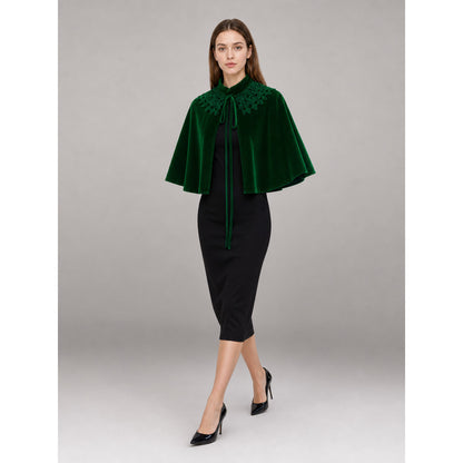 Green Costume Cloak with Collar