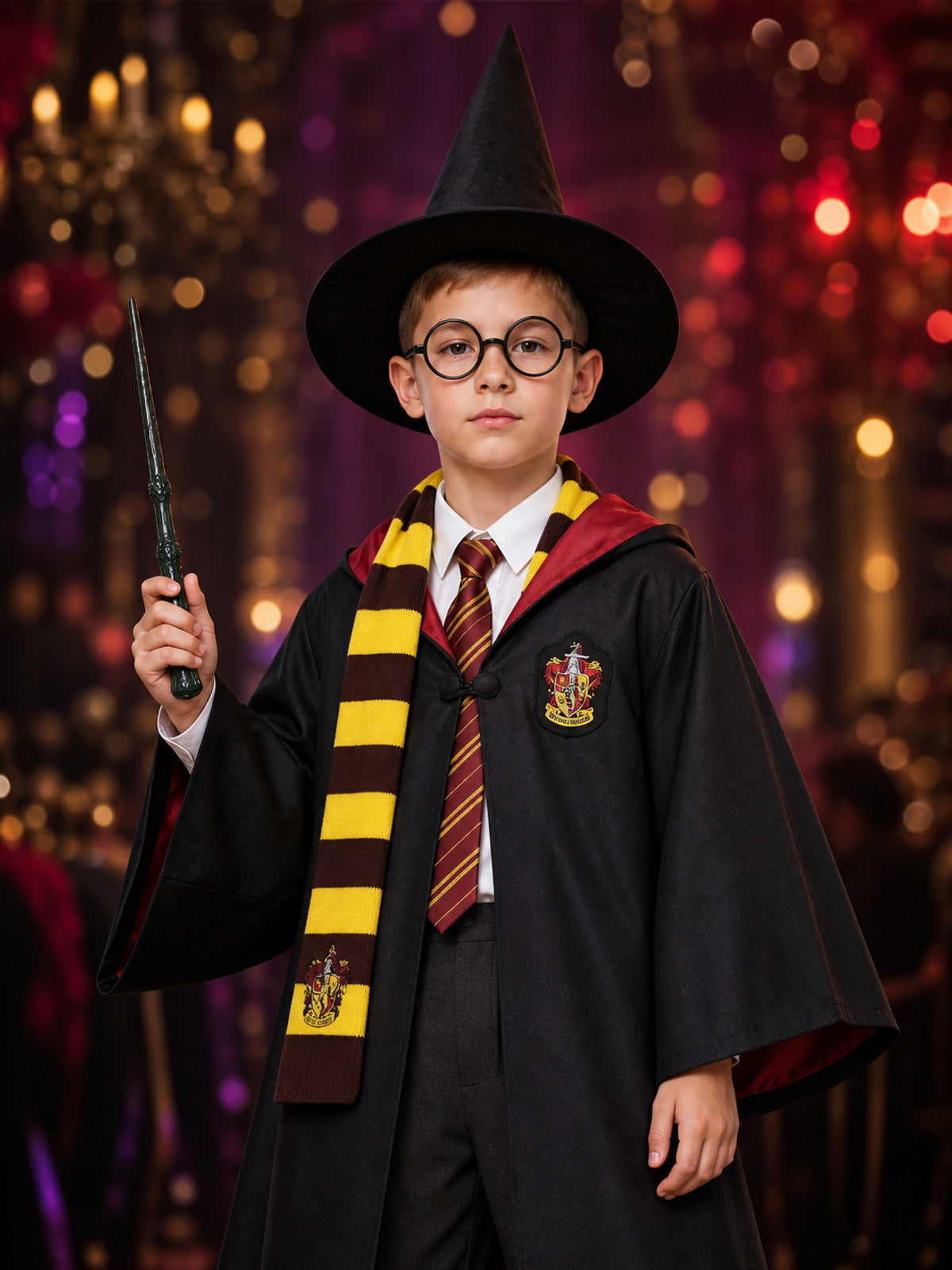 Hooded Wizard Robe for Cosplay and Performances