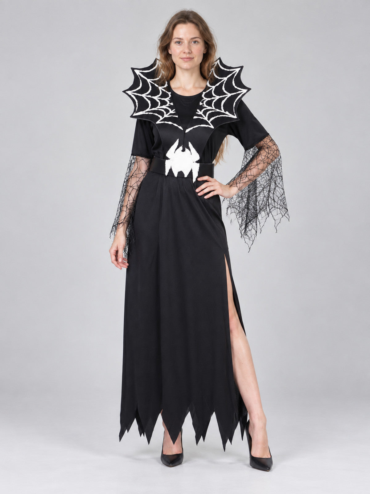Vampire Carnival Costume with Web and Belt