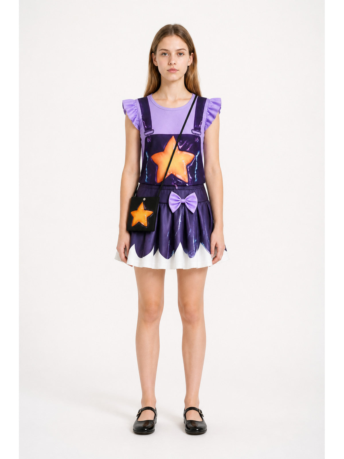 Children’s Set: Star-Print Top, Skirt, and Bag main product view