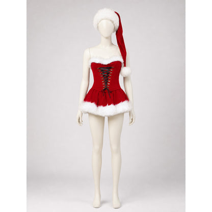 Christmas Character Costume with Lace-Up Detailing