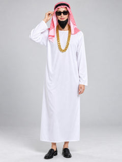 Carnival Costume with White Tunic and Accessories
