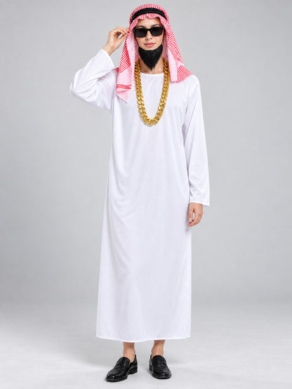 Carnival Costume with White Tunic and Accessories on-model view