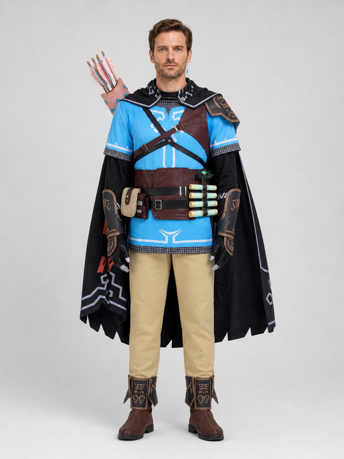 Link Cosplay Costume from The Legend of Zelda: Tears of the Kingdom on-model view