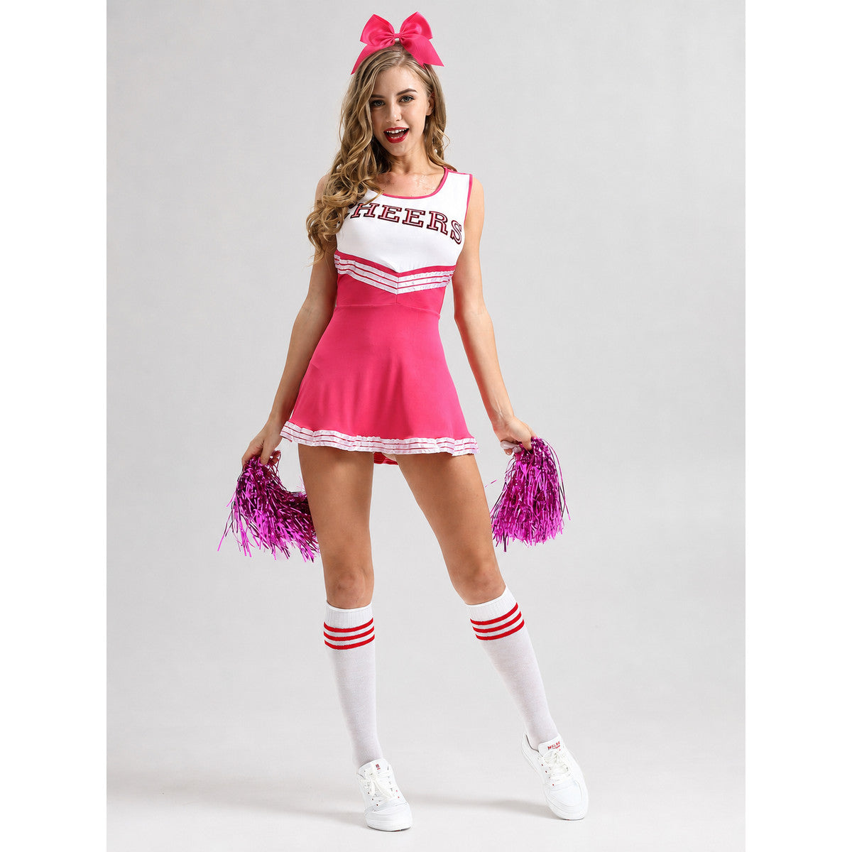 Cheerleading-Style Stage Costume with Accessories