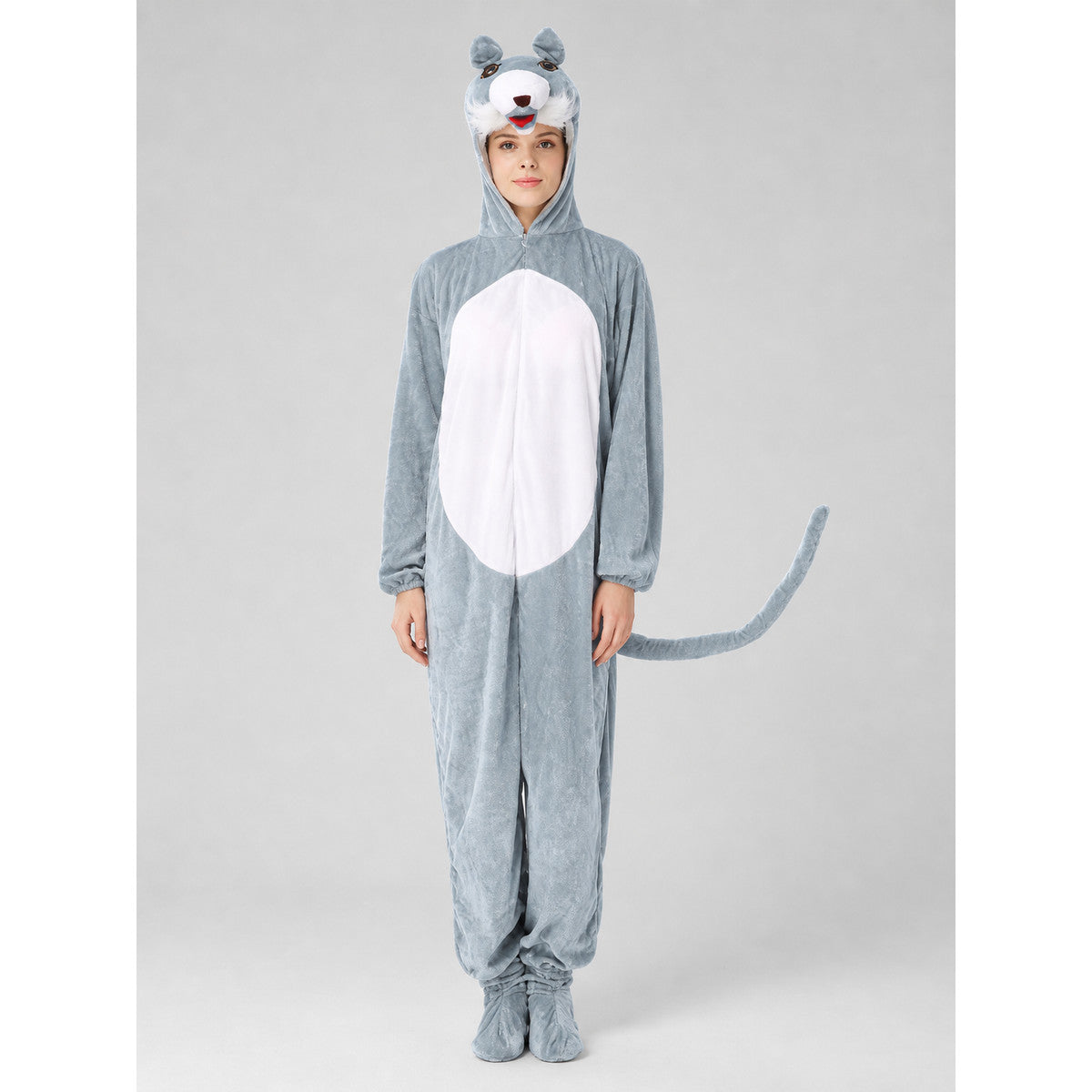 Carnival Jumpsuit with Hood and Ears on-model view