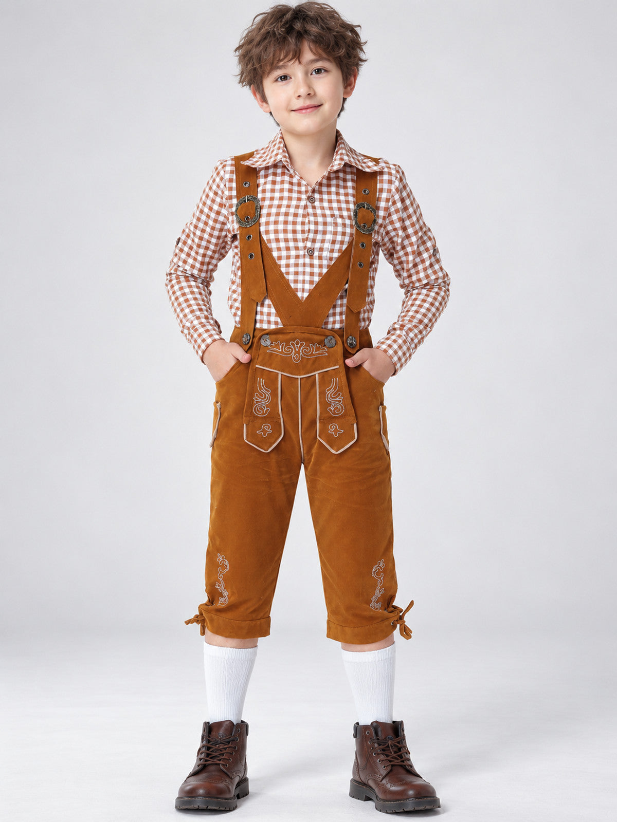 Bavarian Yellow-Brown Suspender Breeches