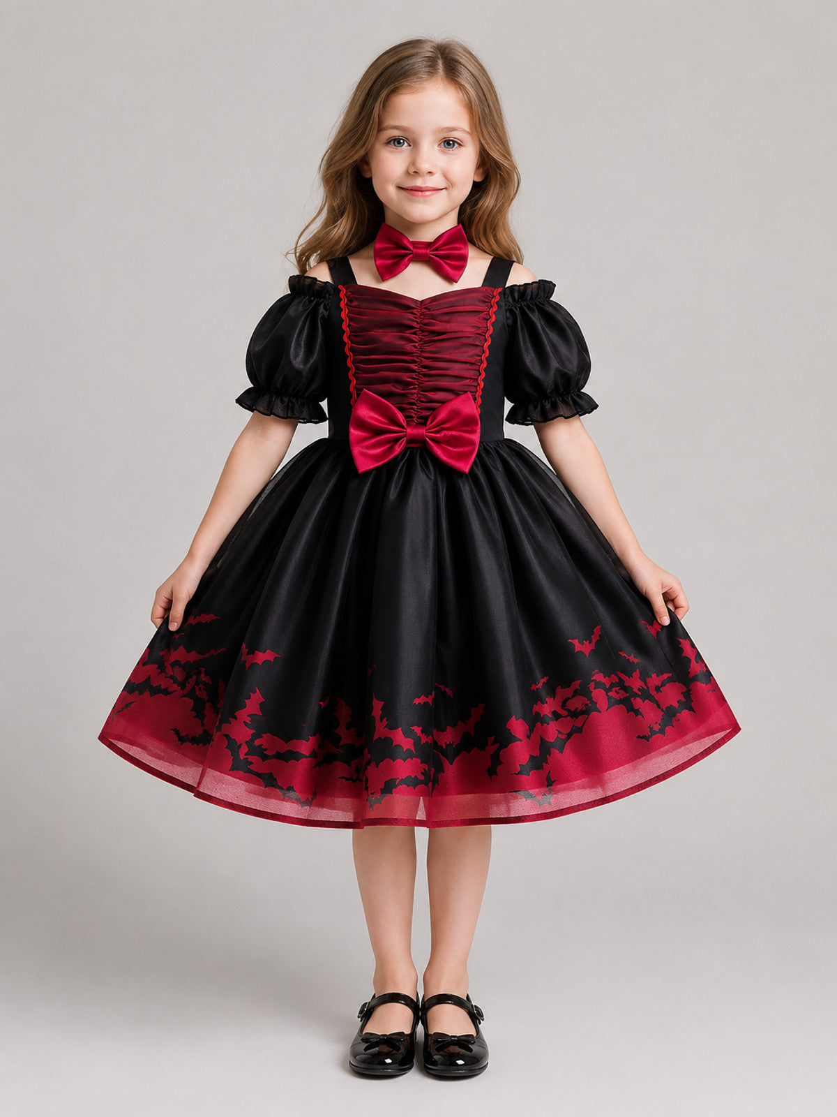 Girls' Bat Costume Dress on-model view