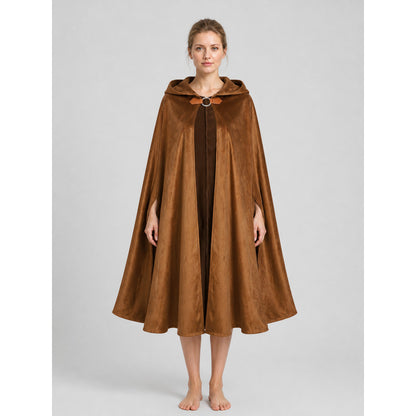 Brown Medieval Hooded Cloak