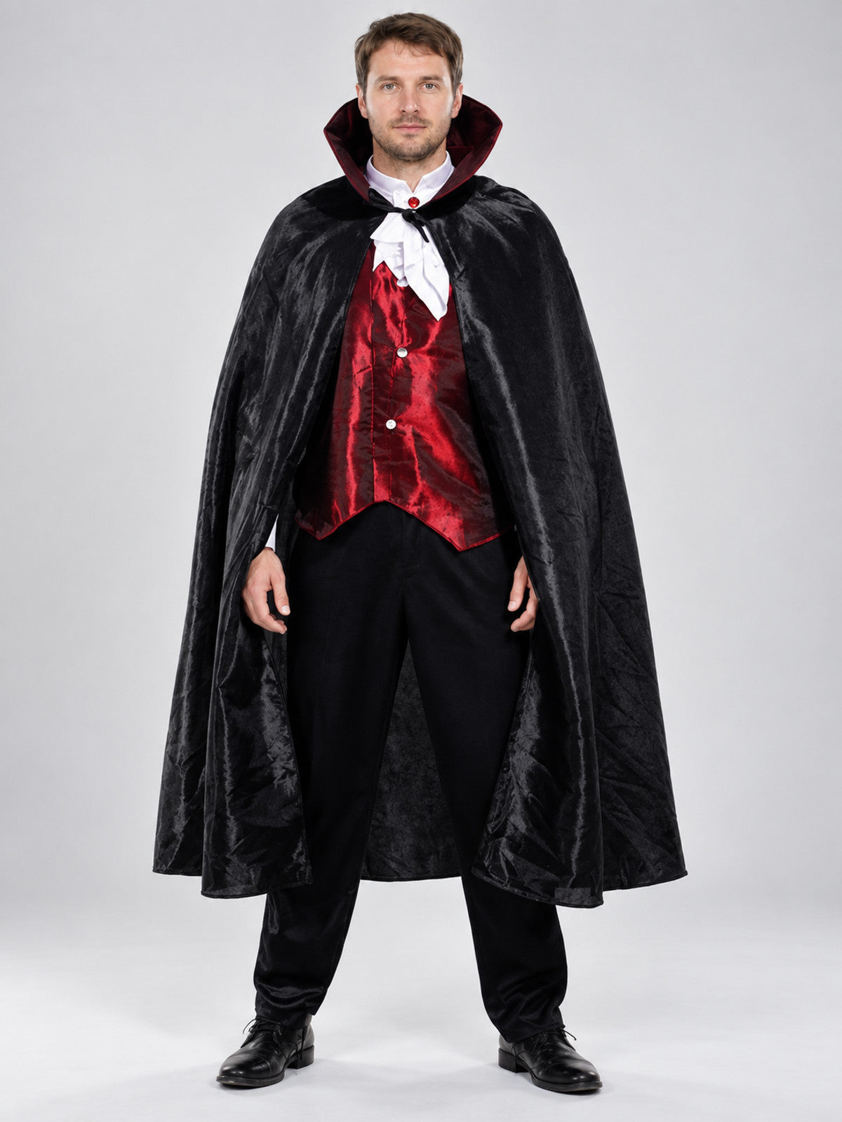 Adult Vampire Costume with Cape and Vest