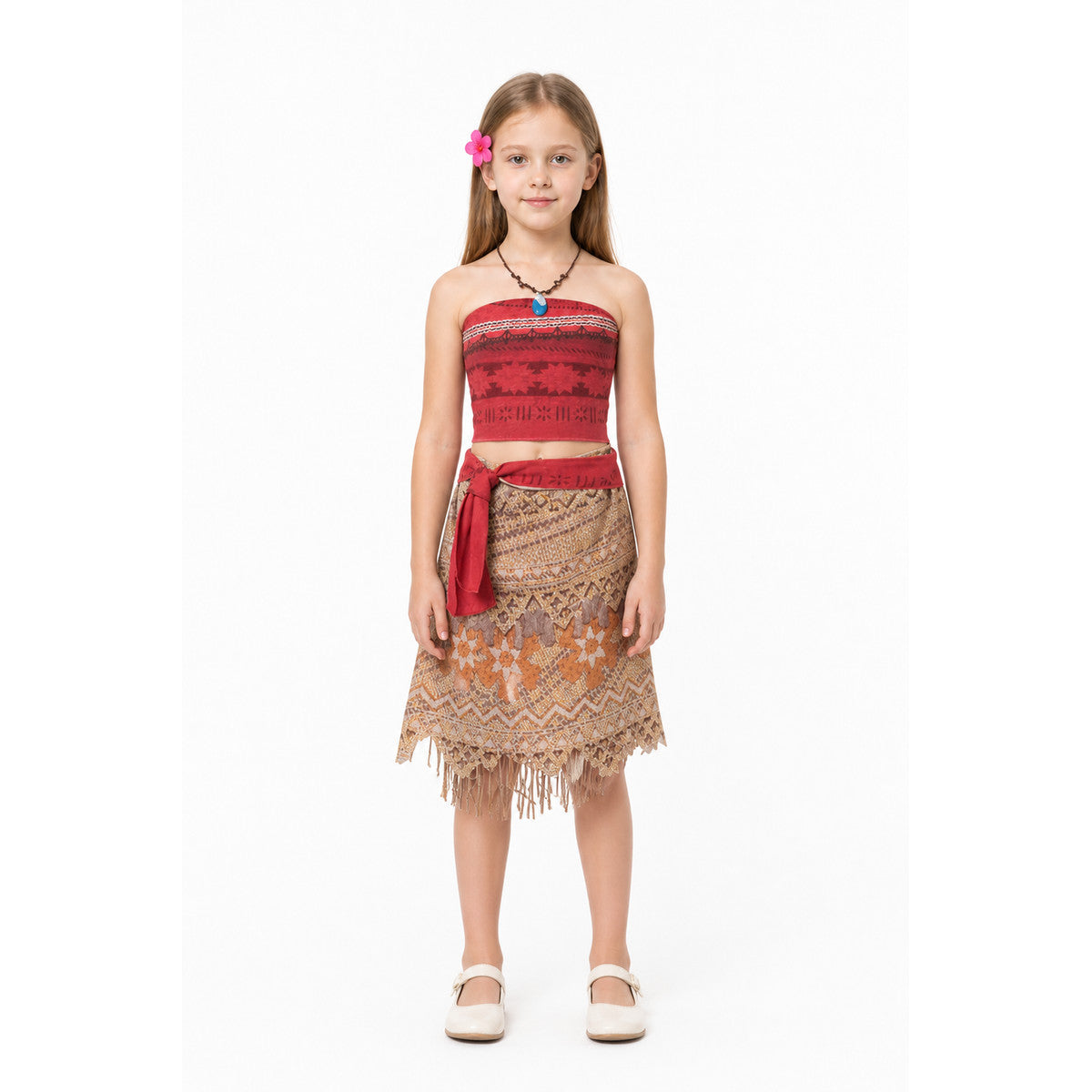 Moana Costume with Red Belt for Parties main product view