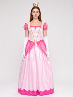 Princess Costume: Dress with Crown and Gloves