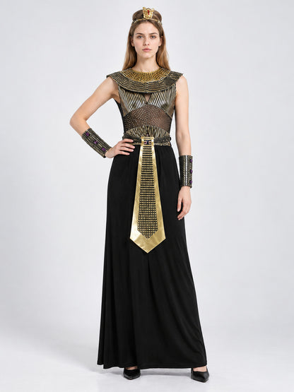 Egyptian Queen Costume with Headpiece on-model view