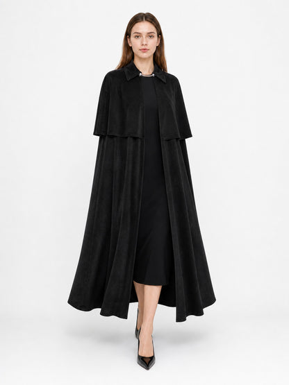 Black Carnival Cloak with High Collar