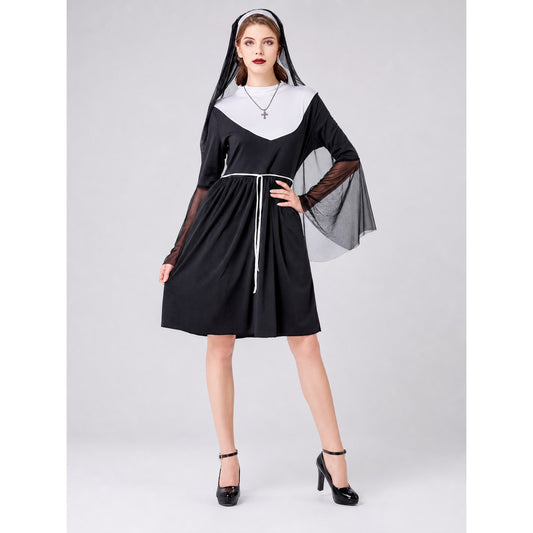 Religious-style cosplay costume with veil