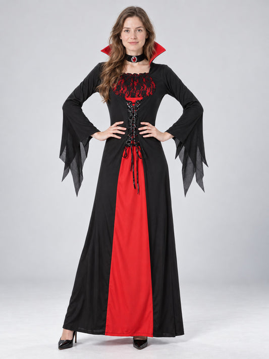 Black and Red Gothic Style Carnival Dress
