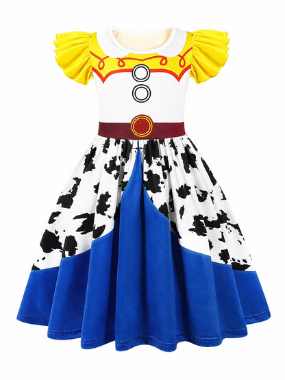 Children's princess-style dress with a Toy Story print main product view