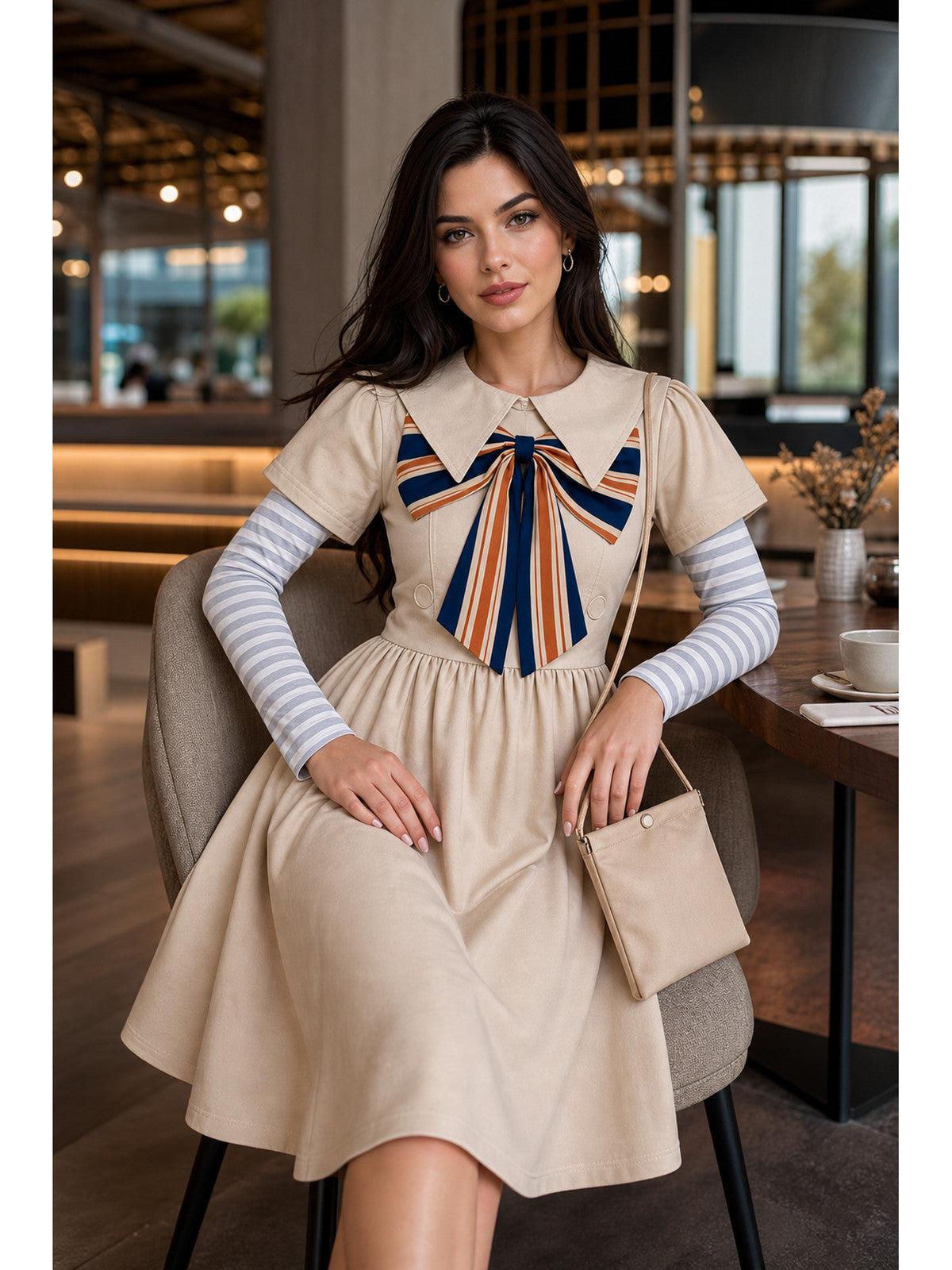 M3GAN-Style Children's Dress for Cosplay and Halloween on-model view