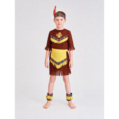 Carnival costume with fringe and feathers
