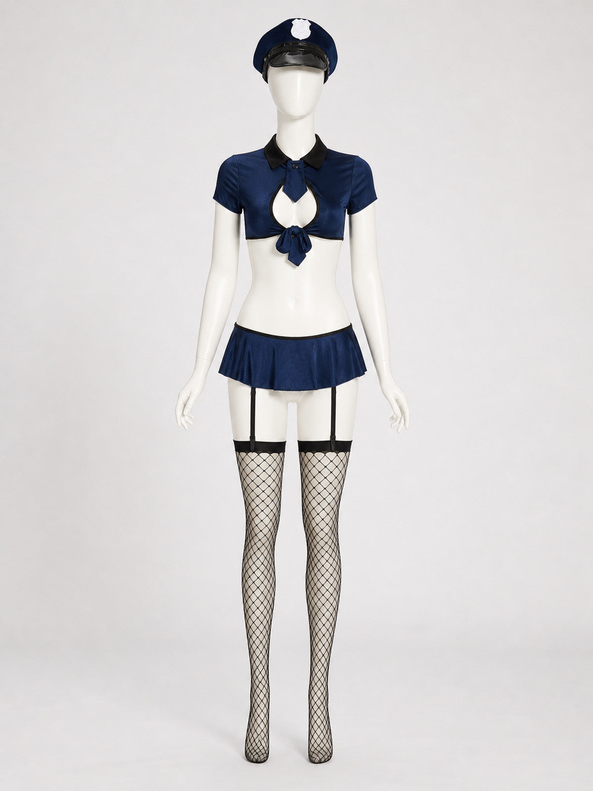 Two-Piece Police Costume with Skirt