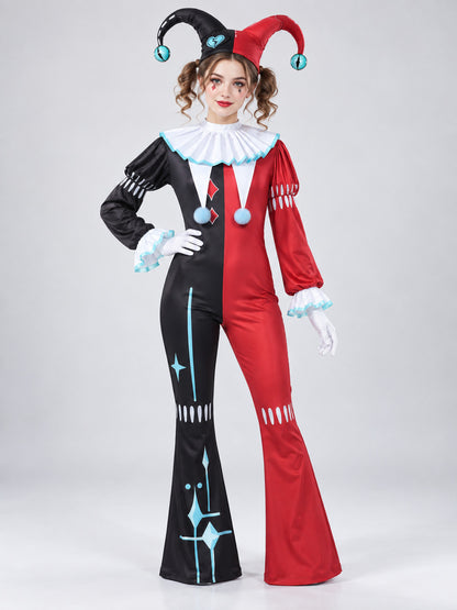 Black and Red Joker Cosplay Costume with Hat