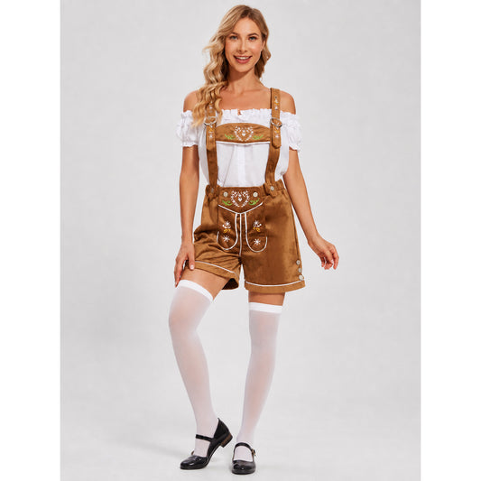 Bavarian Stage Costume with Bib and Embroidery