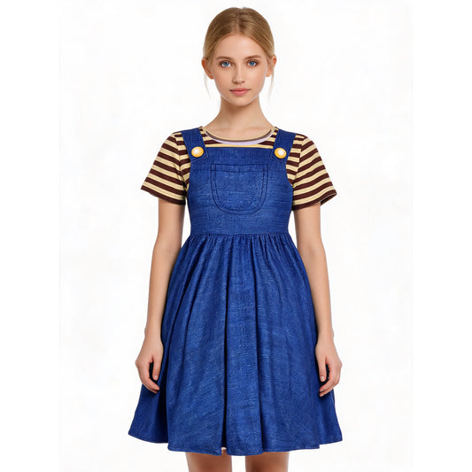 Yellow Minion-Style Carnival Dress for Party