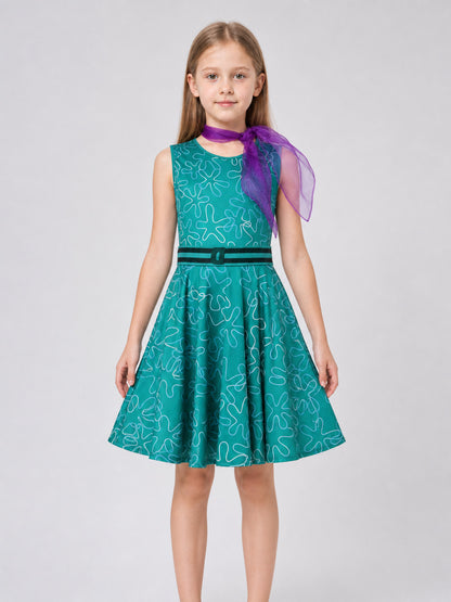 Inside Out 2 Cosplay Costume Dress front view
