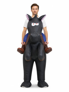 Black Inflatable Horse Costume, One Size